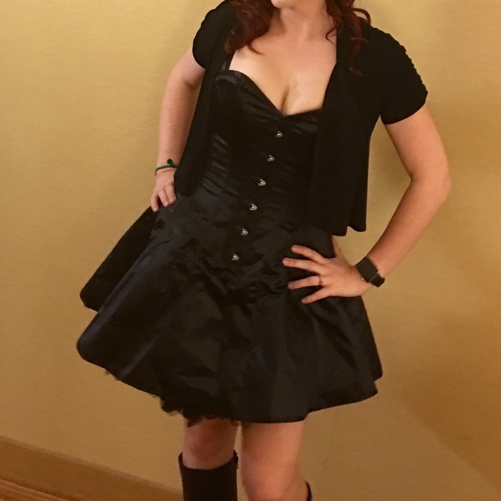 Black steal bone corset dress paid $300 for it.
